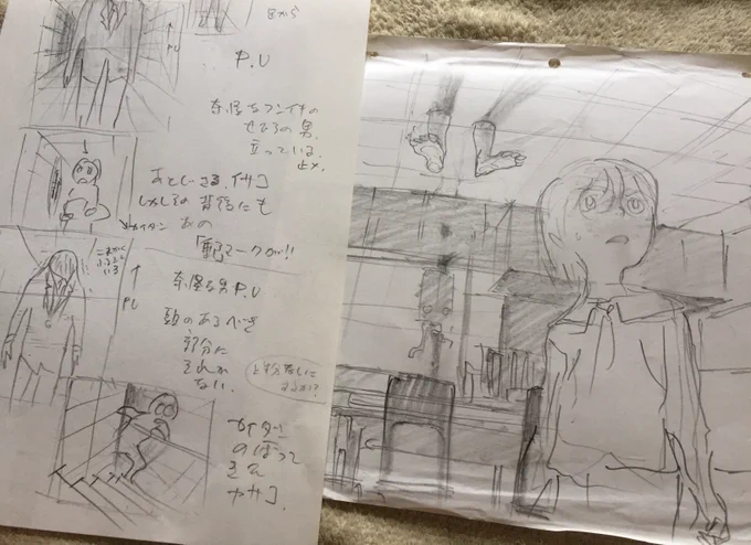 1:かなり初期からヌルは恐怖の電脳生物として登場してました。天井から足だけ侵入してくるとか
2:背広だけ着ているが首がないヌル。人間から盗んだテクスチャを纏っているが顔はセキュリティーが固くて盗めない
3:法務局のサッチー2.0も初期から登場。この絵ではヤサコの額から出現 怖い
#電脳コイル 