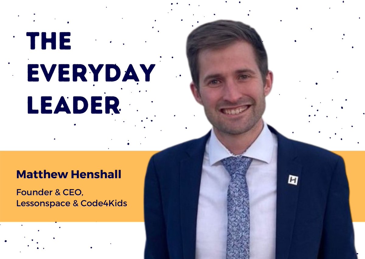 Matthew Henshall from <a href="/thelessonspace/">Lessonspace</a> and <a href="/getcode4kids/">getcode4kids</a> shares about stepping into a leadership role by necessity, parallel learning through managing multiple businesses, and the risks of aiming for a perfect outcome.

Listen here: anchor.fm/everydayleader

Highlights in thread...