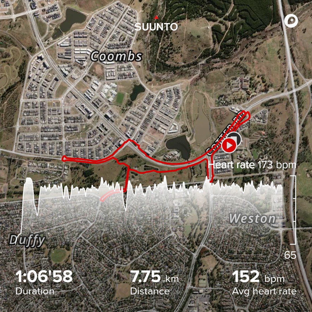 #suunto #Running <a href="/yogudada/">yogudada</a> #lsd app.suunto.com my attempt at LSD after a short break in Sydney. Hoping to pull that AHR to low 140 next.