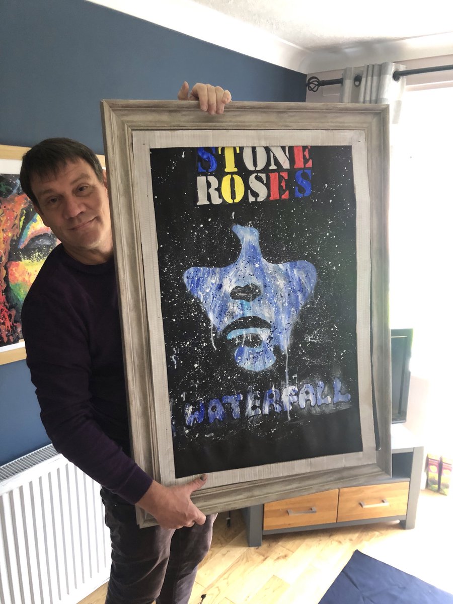 JanetHalmshaw's tweet photo. Stone Roses collection of limited edition prints now available.#stoneroses #ianbrown #grunge #indie #bripop #graffiti #popart #art #90s #manchestermusic #paintings #rockmusic #musicart https://t.co/8ribKcfezH