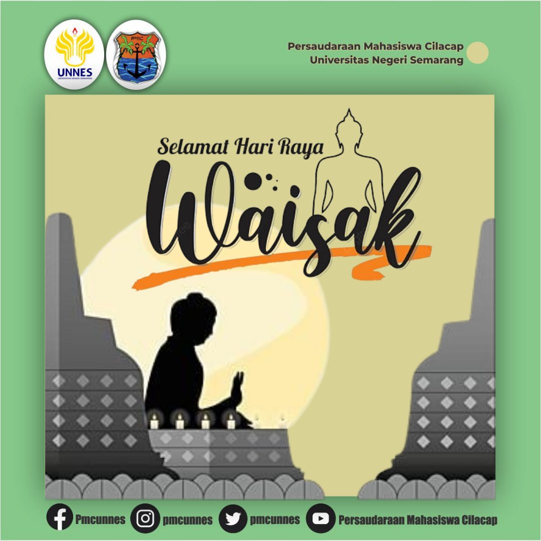 pmcunnes's tweet photo. [MEMPERINGATI HARI RAYA WAISAK]

Jadikan hari baik ini sebagai pengingat untuk saling membantu dan mengayomi semua makhluk. 

PMC UNNES

----------------------------------------
FB : Pmcunnes
Ig/Twitter : @pmcunnes
Line : @xnh2425y
YouTube : Persaudaraan Mahasiswa Cilacap https://t.co/zhkXQS6WNv