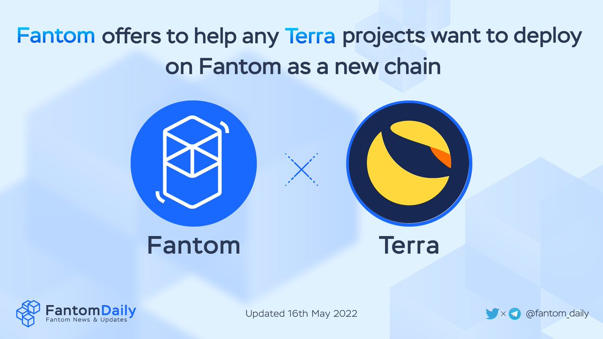 📢<a href="/FantomFDN/">Fantom Opera</a> offers any #Terra projects a new chain to deploy after the last incident

#Fantom commits to supporting them with the best service 🔥

This is what the best chain looks like - always focus on building, developing &amp; not hesitate to help others, even competitors 💪