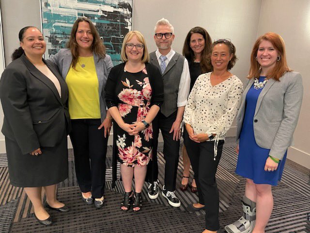 The transition is complete. New BOD for @APCCMPD. @GenevaTatemMD (President), @JoyceReitzner (Executive Director), Me (Immediate Past President), James Frank @UCSFPCCMFellows (VP), @KristinBurkart3 (Secretary-treasurer), May Lee @mmlee03 President Elect), Jenn Duke (Fellow)