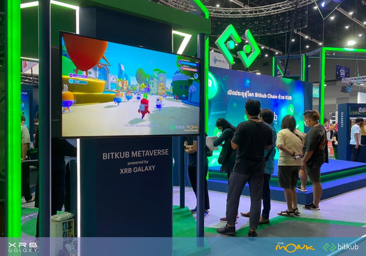XRBgalaxy's tweet photo. จบไปแล้วกับงาน Thailand Crypto Expo 2022 ใครได้ไปเยี่ยมที่บูธ Bitkub Metaverse powered by XRB Galaxy คงได้ลองใช้ VR เดินเล่นใน NFT Gallery กันแล้ว ใครถูกใจขอเสียงหน่อยยย💫🙌🤩
บอกเลยว่า Bitkub Metaverse ยังมี Features เจ๋งๆ ให้ทุกคนได้เข้าไปสำรวจอีกเยอะ 🤗🪐✨ #xrbgalaxy https://t.co/NKiErjev1u