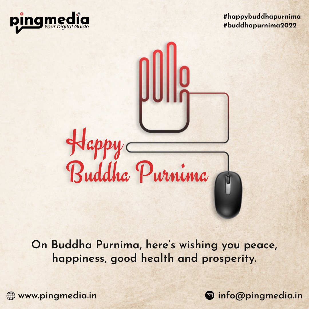 PINGMEDIAIN's tweet photo. May Lord Buddha enlighten you on the path of love, peace and truth.
Happy Buddha Purnima to you and your family! 🙏🙏

#pingmedia #buddhajayanti2022 #buddhapurnima2022 #enlightenment #buddhalove #buddhadharma #digitalbuddha #happybuddhapurnima
#buddhapurnima #5yearsofpingmedia https://t.co/VcrWWfherU