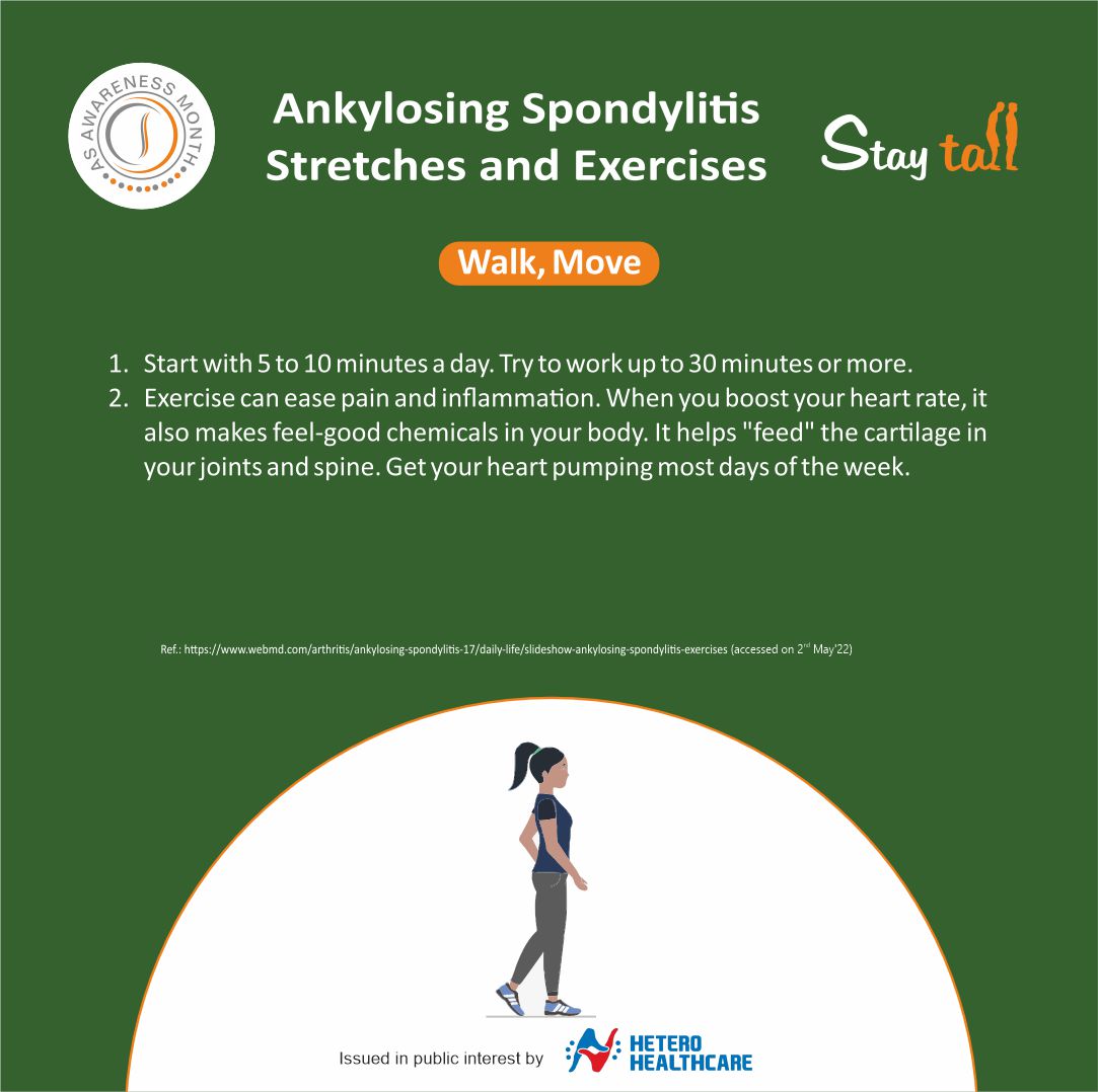 FightRheumatism's tweet photo. Pump up your heart and nourish the cartilage in your joints and spine. Get active to let the pain and inflammation go. Be active to feel better.

#AnkylosingSpondylitisStretches #AnkylosingSpondylitisExercises #AnkylosingSpondylitisAwarenessMonth #StayTall #FightRheumatism https://t.co/RdLFzxTcDT