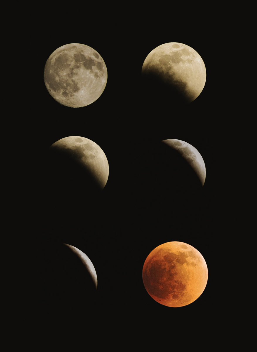 nimsicor's tweet photo. captured the lunar eclipse in phases https://t.co/TocaphMTNd