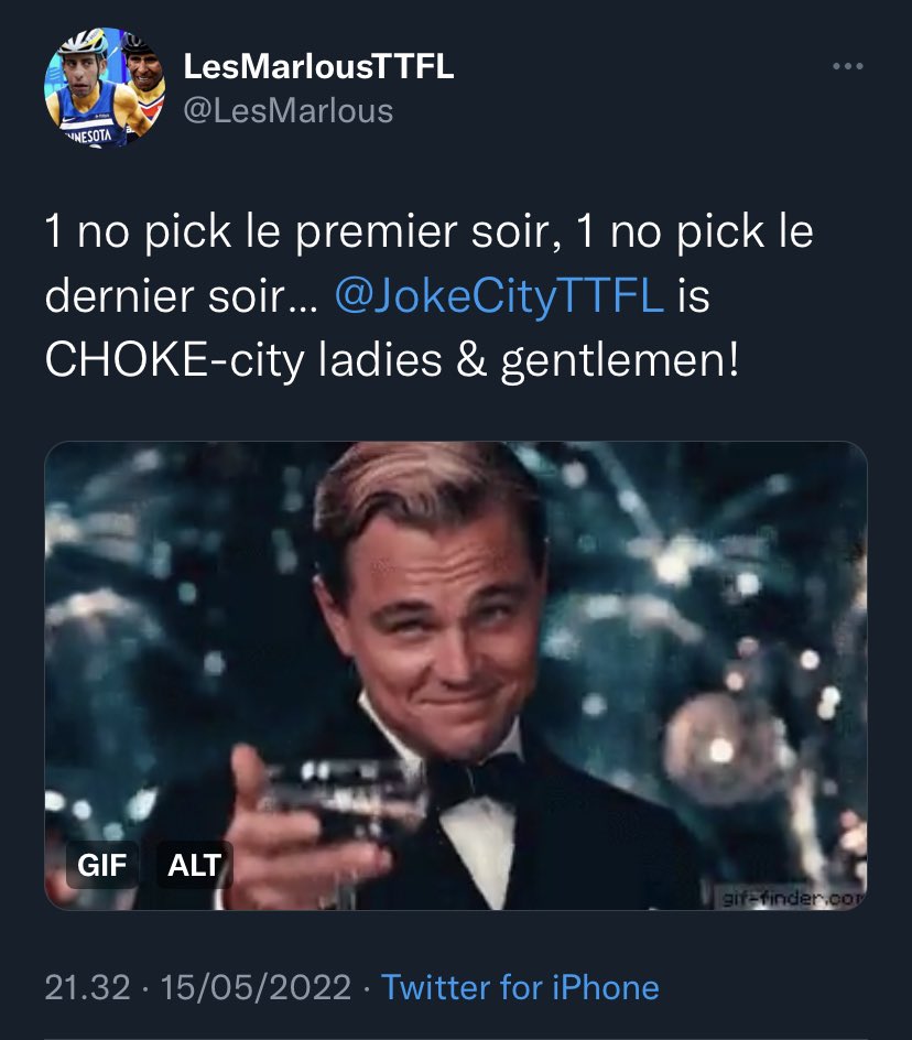 LesMarlous's tweet photo. TTFL karma (season 2022 starter-pack) https://t.co/wdzcqYtlk7