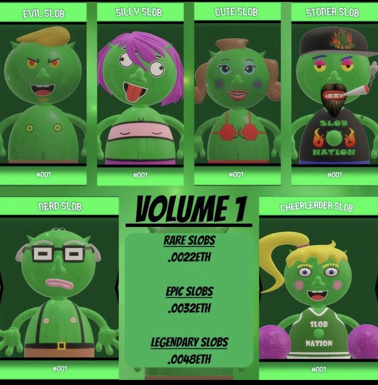 _bennycreator's tweet photo. Check out my #SLOB Avatars!
Little green creatures created with different themes. #SLOBNATION
If you like my #NFTs throw me a follow!
➡️@_bennycreator
https://t.co/7ykWEvQlxQ
#NFT #nftart #NFTartist #NFTCommunity #NFTcollectibles #Polygon #NFTCollection #NFTdrop #NFTsales https://t.co/S8vsKx8pJm