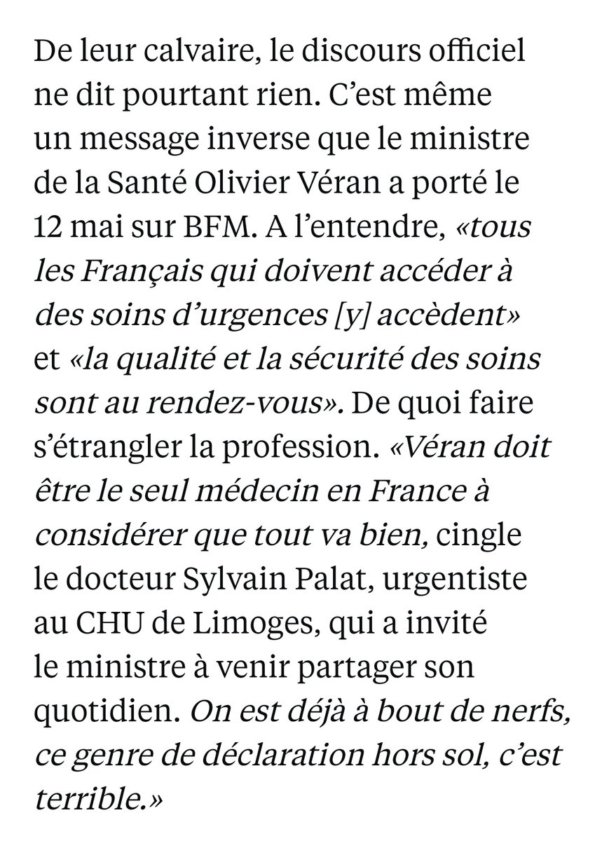 Brevesdepresse's tweet photo. ⚡🇲🇫INFO -De nombreux services d’urgences nocturnes du pays ne sont plus en mesure de tourner correctement et pourraient annoncer ce lundi un fonctionnement très dégradé. Fait inédit, de gros CHU de province sont aujourd’hui dans la tourmente. (Libération)
https://t.co/3THTrlaNTP https://t.co/GWiFOCOfgO