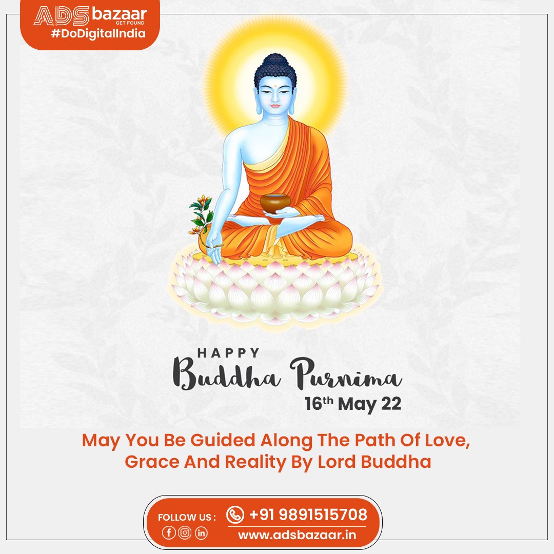 WeADSBazaar's tweet photo. May the full moon on this Buddha Purnima enlighten you and remove the darkness of ignorance from our lives! Happy Buddha Jayanti
to you and your family.

#lordbuddha #buddhapurnima #happybuddhapurnima #buddhapurnimawishes #budhpurnima2022 https://t.co/Ku4mohp2k9