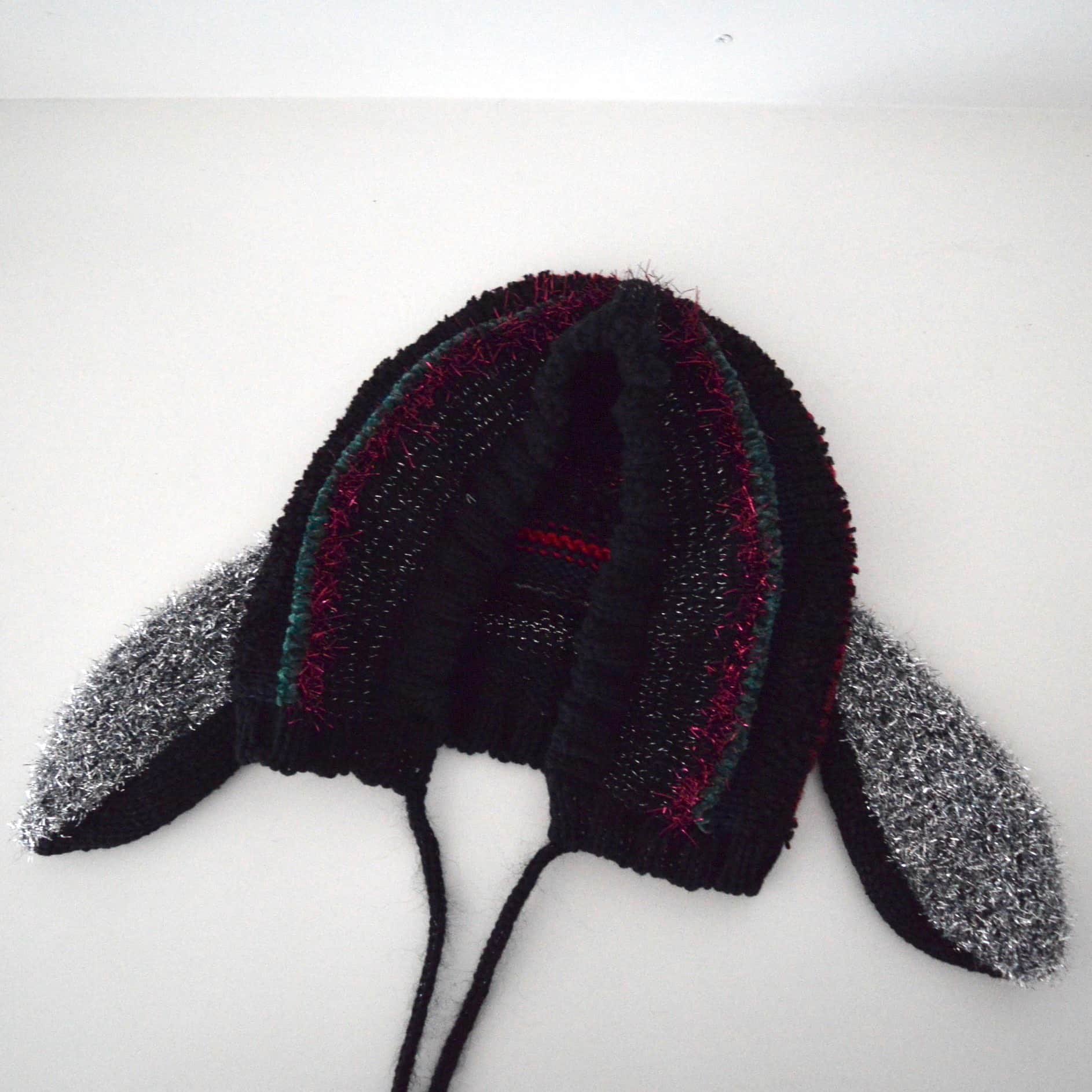 縷縷夢兎 rurumu: usa-mimi knit cap black-