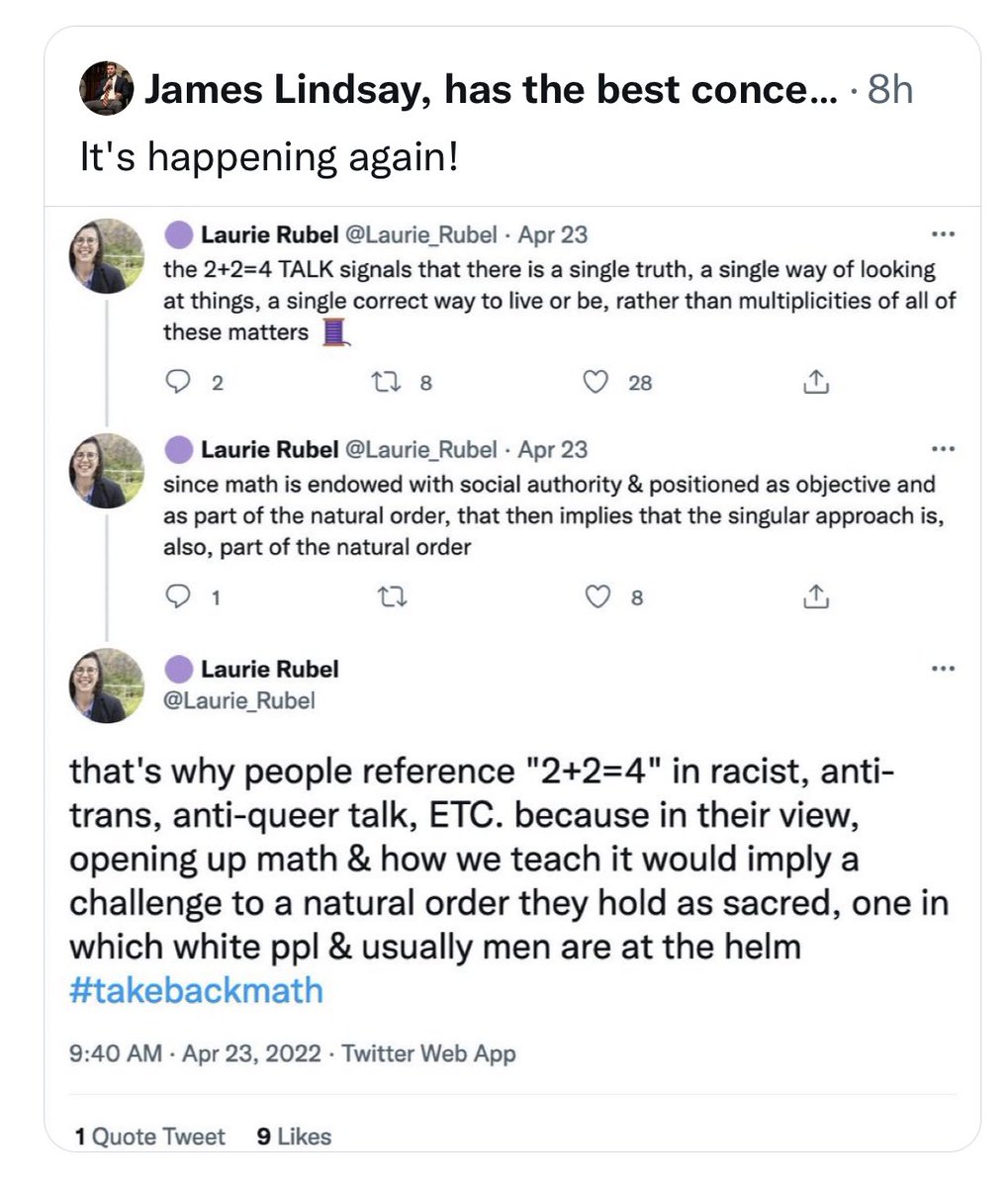 Laurie_Rubel's tweet photo. yes, “it’s” happening again, where the it= targeted harassment #takebackmath #mathed #iteachmath https://t.co/wUKh8it3Sm