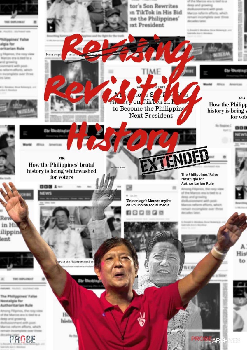 probeph's tweet image. The regime of former president Ferdinand Marcos Sr. remains to be one of the darkest periods in Philippine history. As another Marcos emerges into power after the 2022 elections, so does the threat of historical revisionism.
