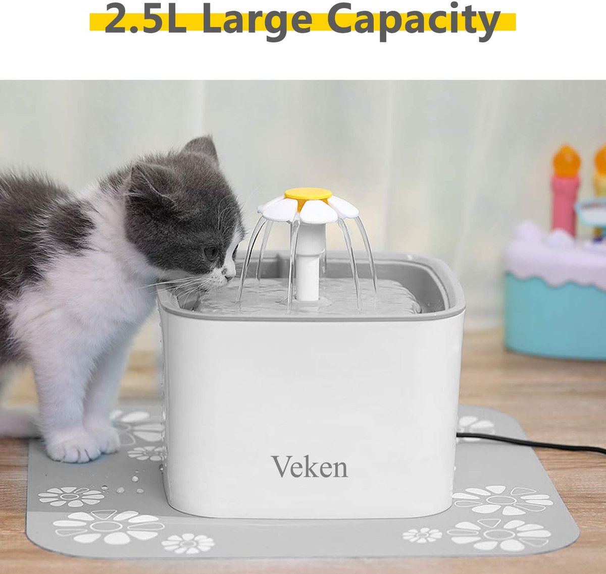 techgadgetsmith's tweet image. Automatic Cat Water Fountain

Veken Pet Fountain, 84oz/2.5L Automatic Cat Water Fountain Dog Water Dispenser with 3 Replacement Filters &amp;amp; 1 Silicone Mat for Cats, Dogs, Multiple Pets, Grey

amzn.to/3sBkEuq

#water #dispenser