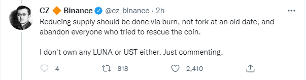 Imminent01's tweet photo. @stablechen Terra2??? ffs stop it. Jussst stop

Don't say no more. Make Terra2 and it will dump hard on your face as there is no "trust". 

Business is about accountability, MAN UP https://t.co/VZTodMwKNg