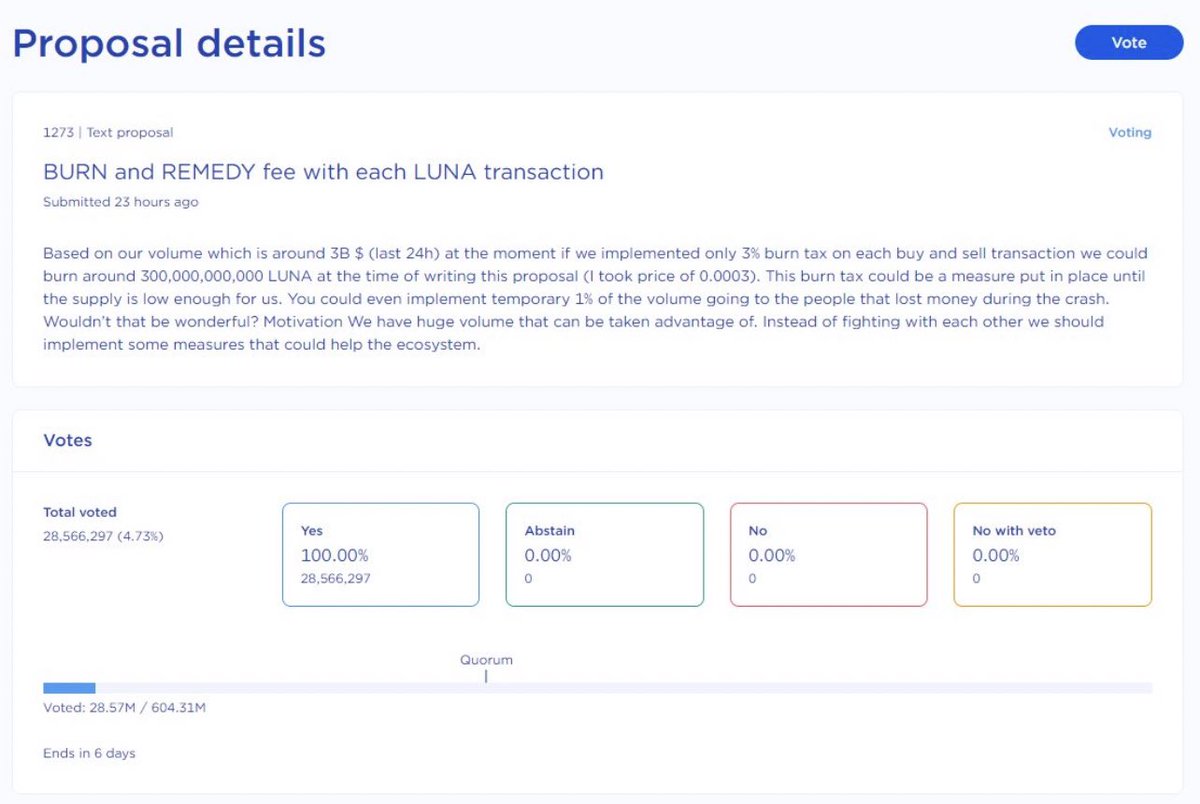 TerraLunaUTC's tweet photo. $LUNA WILL COMEBACK SEE A PROPOSAL😎🚀 https://t.co/iYPPfnI9yO