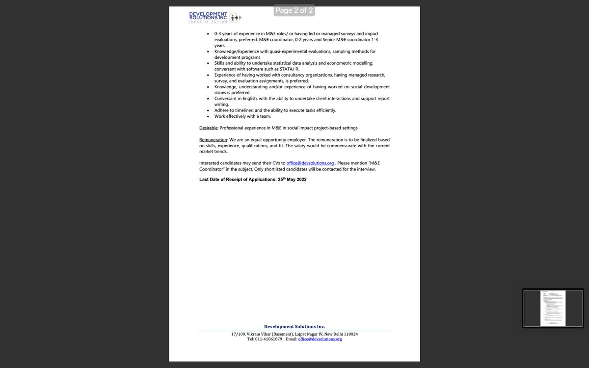 rjagannath1993's tweet photo. Hello the good people of twitter, I am looking to hire early career candidates for my team at @developmntsolns. 

@BahujanEcon #EconTwitter https://t.co/iMC3MIwGvS