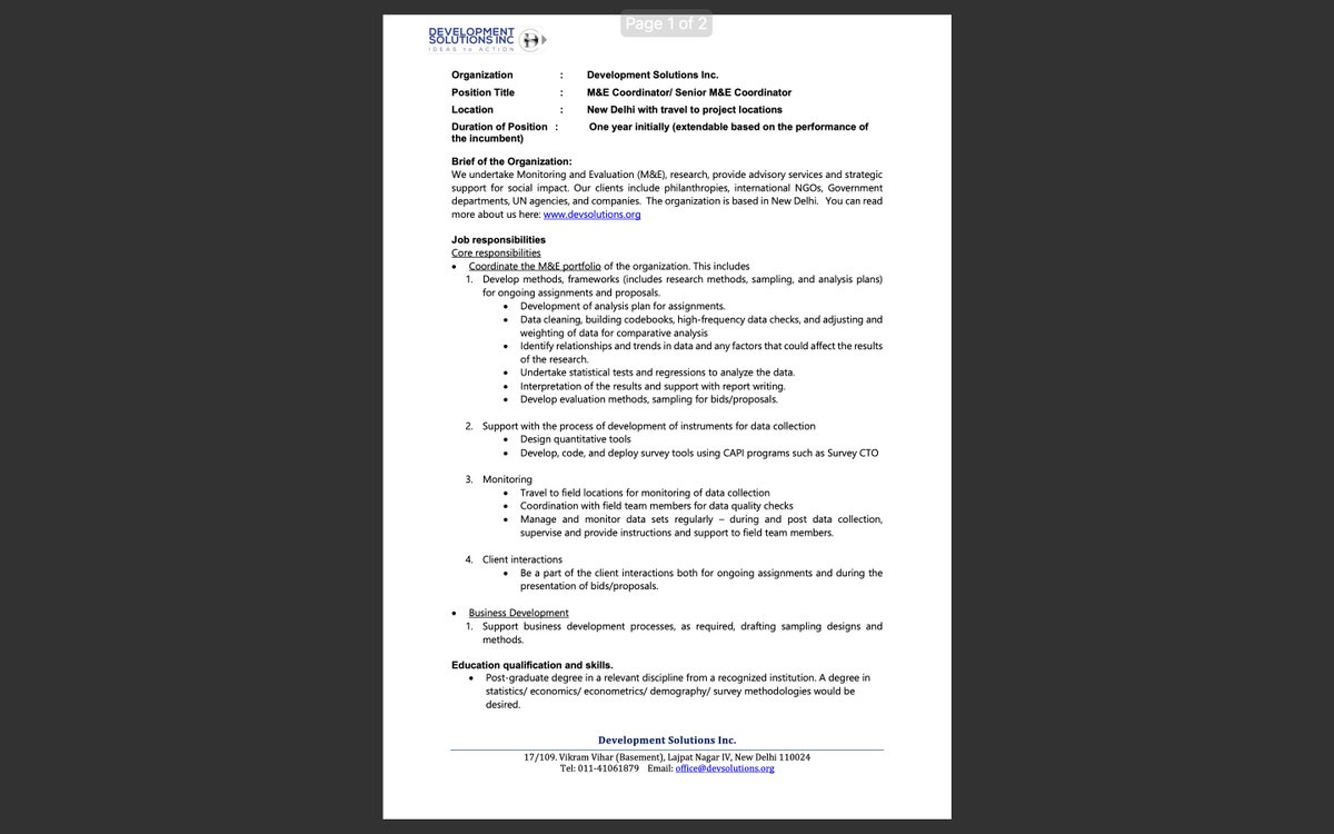 rjagannath1993's tweet photo. Hello the good people of twitter, I am looking to hire early career candidates for my team at @developmntsolns. 

@BahujanEcon #EconTwitter https://t.co/iMC3MIwGvS