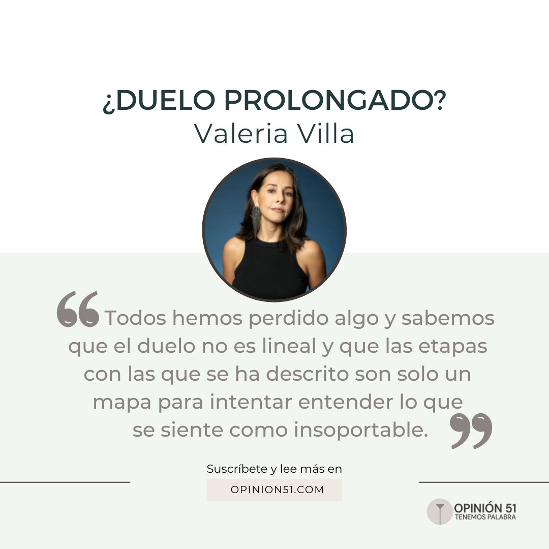 Opinion_51's tweet photo. ✍🏼 Audio🎧 | ¿Es correcto utilizar el término “duelo prolongado”? Valeria Villa [@valevillag] explora las emociones que se viven dentro de este proceso. 
 
 #Opinión51 | 
 
🔗 https://t.co/UeK0LNU3mj https://t.co/cN97KkKIKV