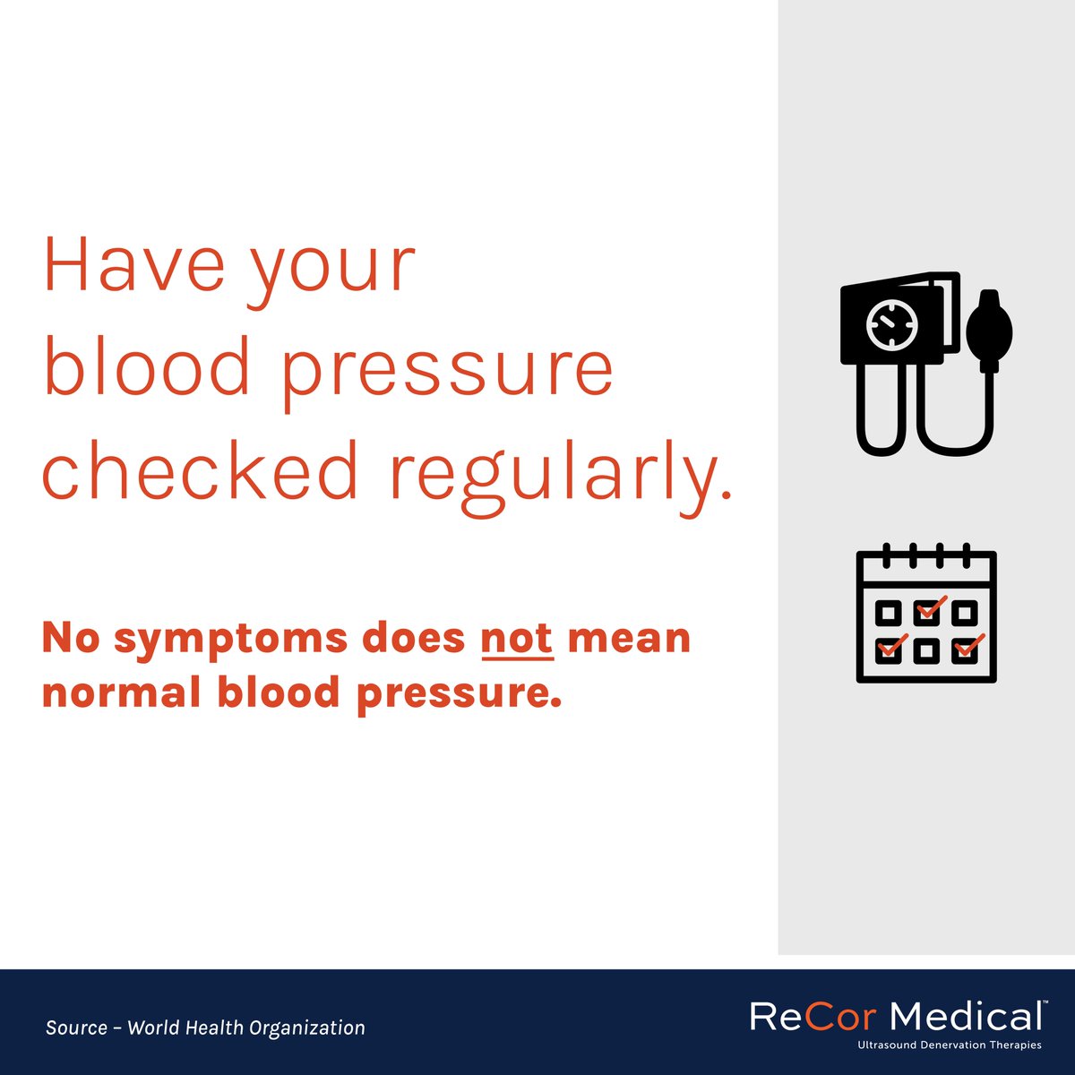 RecorMedical's tweet photo. Did you know? 

High blood pressure usually doesn’t have any symptoms 

Measure Blood Pressure Accurately, Control It, 
Live Longer.

 #WorldHypertensionDay 

#hypertension #bloodpressure https://t.co/vNS35hjKKY