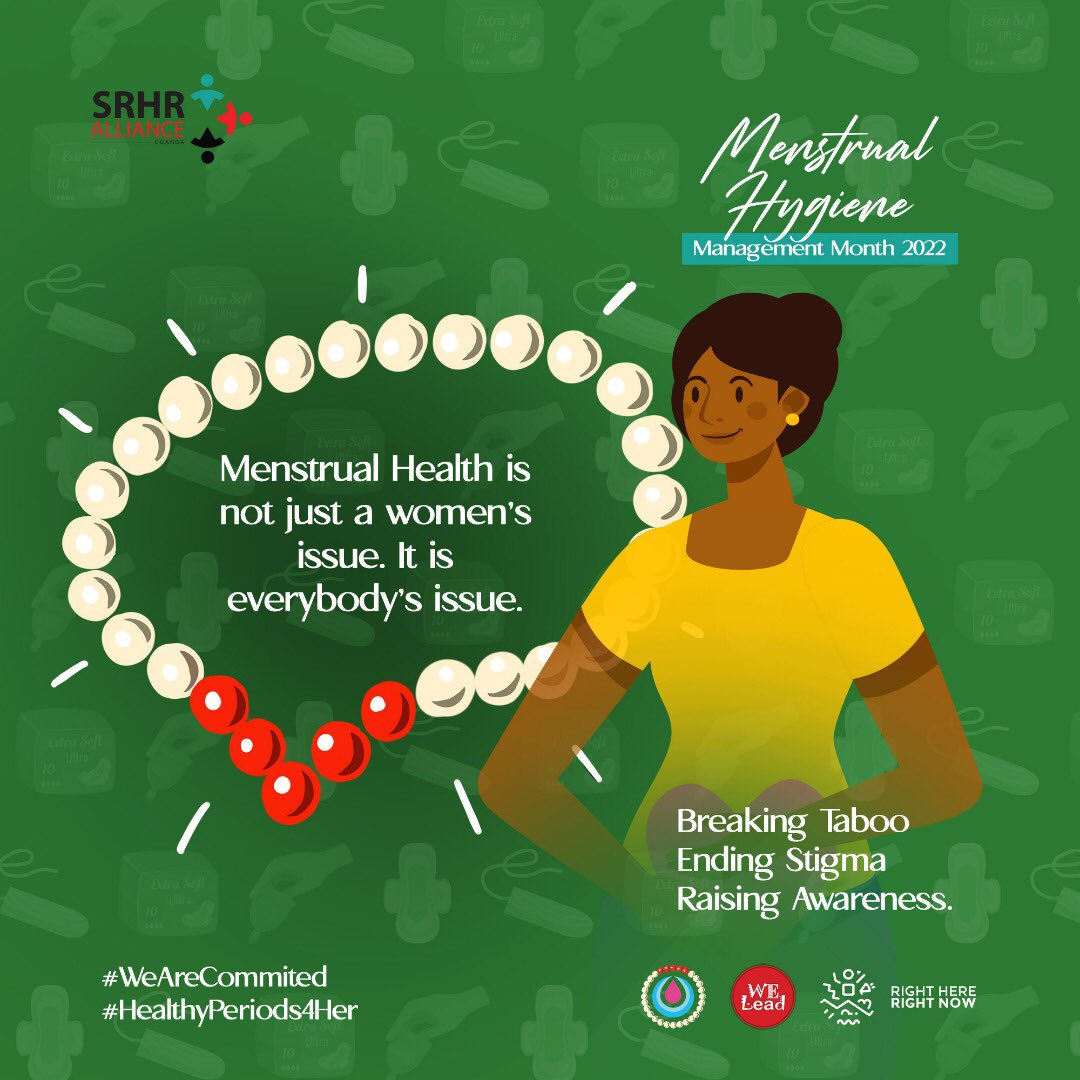 Much as it’s women & girls who menstruate, this doesn’t mean that people who don’t shouldn’t know or concern themselves with it .“Menstruation is not a woman’s  or girls’ issue but rather a human rights issue.”
#WeAreCommitted 
#HealthyPeriod4Her 
#WeLeadOurSRHR