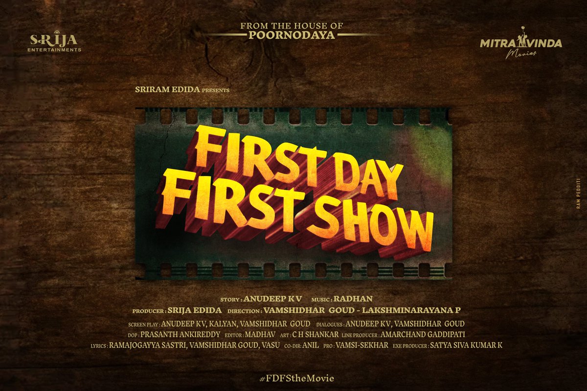 A ride filled with joy and laughter- #FirstDayFirstShow coming your way very soon... Story by @anudeepfilm Directed by @lnputtamchetty & #Vamshi. Music by @radhanmusic @PoornodayaFilms @SrijaEnt @MitravindaFilms #FDFS #FDFStheMovie