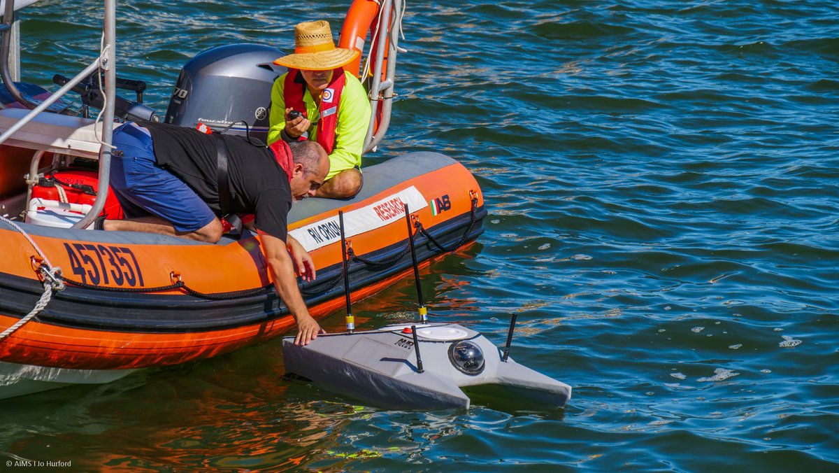 aims_gov_au's tweet photo. Fair winds to everyone involved in tomorrow’s Autonomous Warrior event at our #ReefWorks tropical marine technology test range, supported by @QldGov. @AustralianDroid and @bitscoretech will showcase Australia’s first civilian swarm of autonomous surface vessels. https://t.co/KEzUJ6PssU