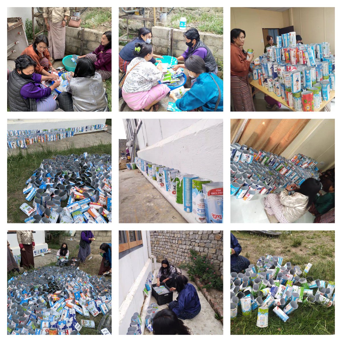 bhutan_clean's tweet photo. 16 May 2022: Day 12- skill development program on upcycling tetrapak waste is being organized by Clean Bhutan in collaboration with #NHDCL Bhutan funded by #BTFEC project - Changjiji - a zero waste community involving women & youth skill development https://t.co/mqkfbVRnqZ