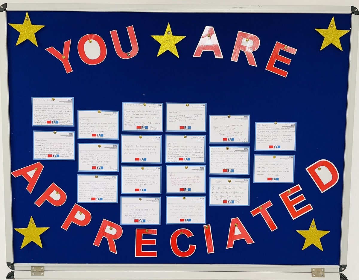 GHFT Critical Care (@ghft_dcc) on Twitter photo We have had some fantastic feedback on our new reward and recognition board in DCC. Appreciation really can make someone’s day and make people feel valued #DCCExcellence <a href="/GHFT_Excellence/">Nursing, AHP and Midwifery Excellence</a> <a href="/gloshospitals/">Gloucestershire Hospitals NHS Foundation Trust</a> We have had some fantastic feedback on our new reward and recognition board in DCC. Appreciation really can make someone’s day and make people feel valued #DCCExcellence <a href="/GHFT_Excellence/">Nursing, AHP and Midwifery Excellence</a> <a href="/gloshospitals/">Gloucestershire Hospitals NHS Foundation Trust</a>
