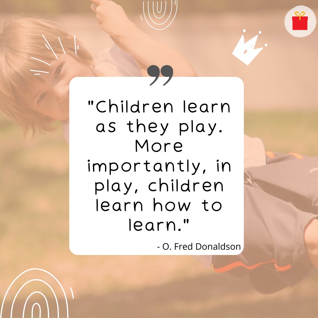 giftwaley's tweet photo. #funlearningforkids

"Children learn as they play. More importantly, in play, children learn how to learn."

Play improves the cognitive, physical, social, and emotional well-being of children.

#quotes #kidsplaying #kidsenjoy #motivation #montessori #GiftWaley #YourSmilePartner https://t.co/fn02A4xjWa