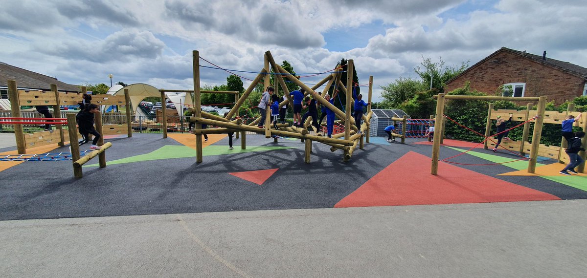 Image for the Tweet beginning: New playground equipment up and
