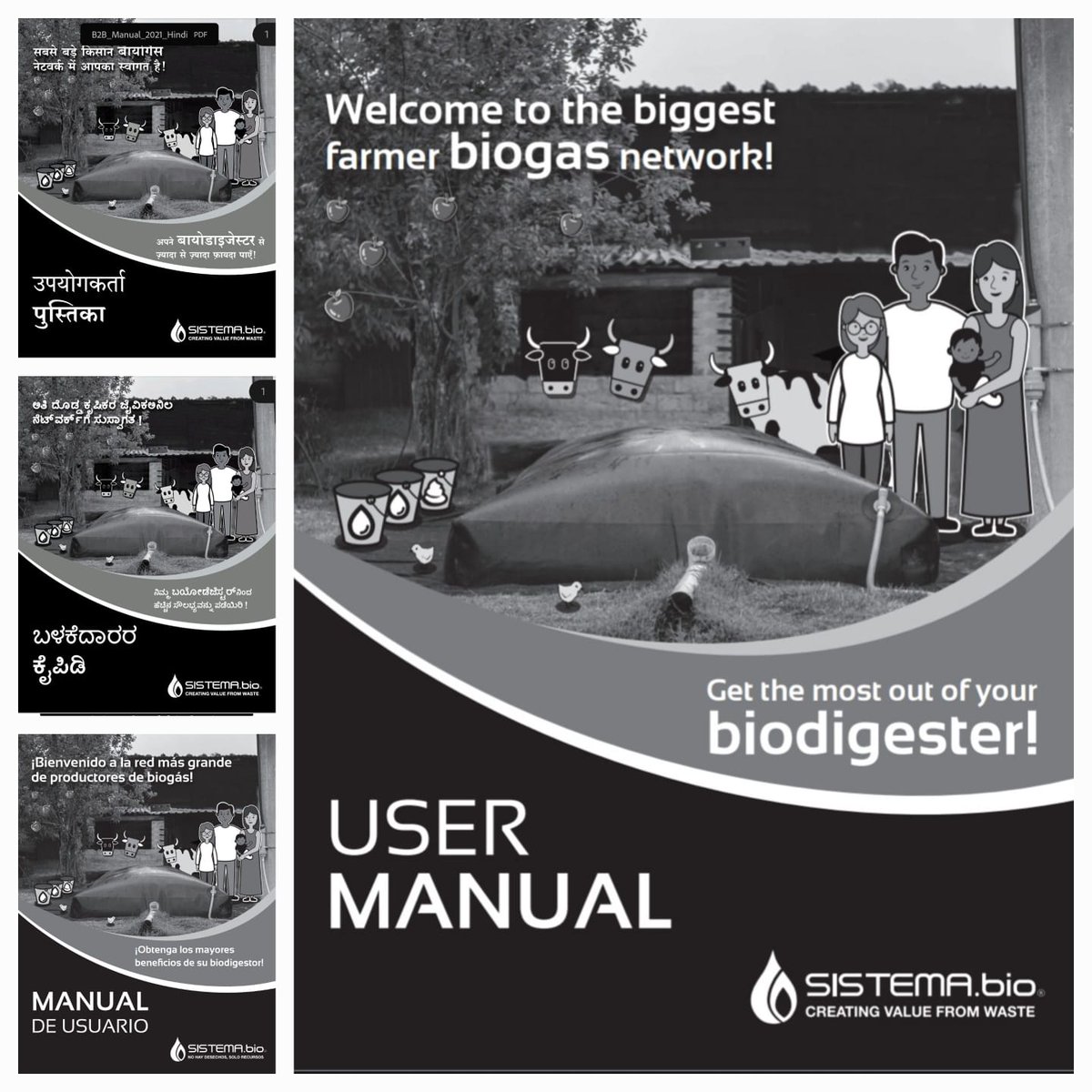 sistema_bio's tweet photo. At https://t.co/iyrDWxL5Is we are always looking to improve and provide accessibility to all our users and allies, this is why all of our training and material are produced in local languages.
#CreatingValueFromWaste
#sustainable
#renewableenergy https://t.co/R0IY4FLxMi