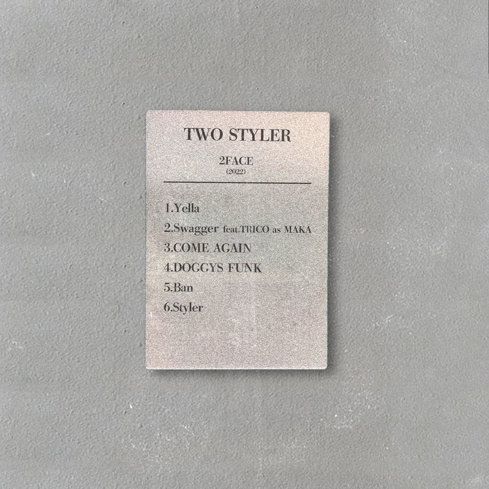 SRAD_official's tweet photo. New release information🚨

2FACE 1st ソロEP
 『TWO STYLER』
2022.05.27 release

Grime,UK Funky,Drum&amp;Bass等のビートにDeejay Styleを織り交ぜた6曲入りのEP。

Bass Musicカルチャー詰め込んだ渾身の作品 https://t.co/8GLnyEFClP