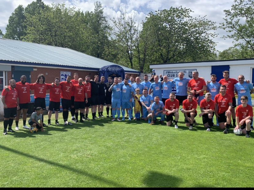 UndrTheCosh's tweet photo. Thanks to everyone who came down yesterday @radcliffeboro. Was great to meet the lads @GoAgain6 who are doing great things for Mental Health. 

Also, thanks to the sports rehabilitation students @BoltonSportsBio @jonguy5 for providing soft tissue/medical cover for the game. https://t.co/s5BrZVDPLI