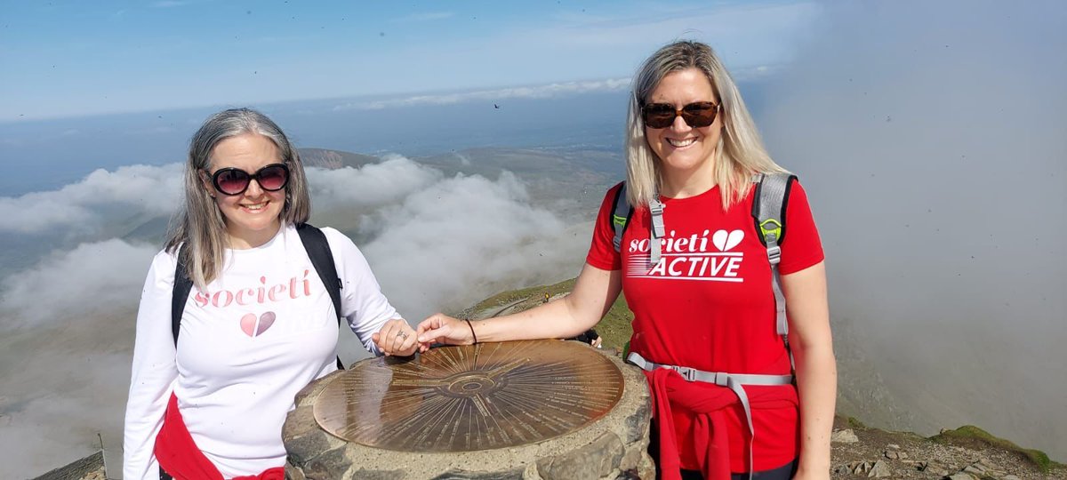 Societi_UK_KD's tweet photo. Sisters and founding members of our brilliant Societi Active committee, Vikki and Hayley, hiked to the summit of Snowdon at the weekend. Wearing their Societi tops! ❤❤❤

We are so grateful to them for all they do, to help get #Kawasaki_Disease known.

#grateful #volunteers https://t.co/wHCsnM7hRq