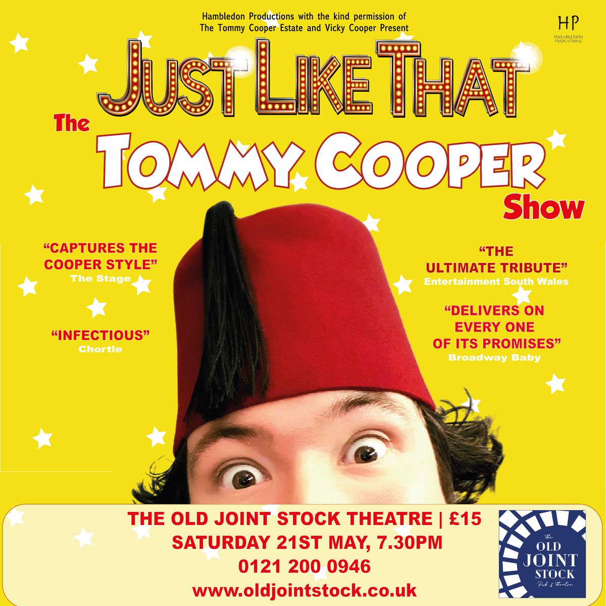 TommyCooperJLT's tweet photo. Tommy Cooper fans of Birmingham. See you on Saturday! #LongLiveTC https://t.co/nAs16oCpQh