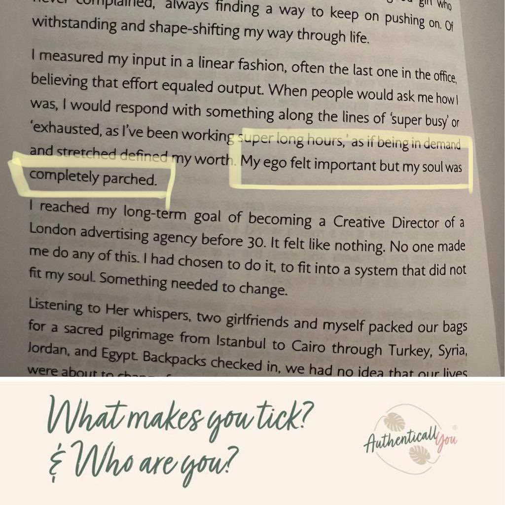 YouAuthentical's tweet photo. This snippet of text is taken from the book, Rise Sister Rise by Rebecca Campbell. This phrase hit me so powerfully. Are we tuning into who we want to be? Is our soul hydrated? Are being authentic to ourselves in our daily lives? #hydrateyoursoul #authenticallyou https://t.co/v6IMr1f1Ku
