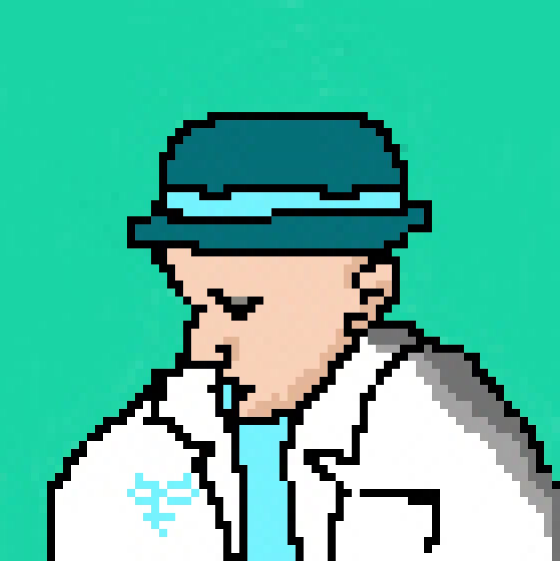 alba_verse's tweet photo. .
Pixelate project, handmade not with code and there are just 99 of them. " Albanian Creed" 
.
The Doctor
.
FOLLOW US FOR MORE
.
#NFTCollection #NFTCommunity #NFTGiveaway #nftart #NFTGiveaways #nftcollector  #NFT #opensea #openseanfts #NFTs https://t.co/Bl9kKFTGdX