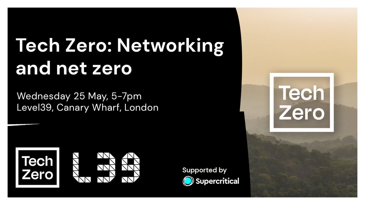 TechZeroTF's tweet photo. Join Tech Zero members in person next week for an evening of networking and an introduction to Tech Zero. We’ll talk net zero strategies for tech companies and how you can get started. 

Register here 👉 https://t.co/0HHxu8P64l https://t.co/Dn0fNVyZxO