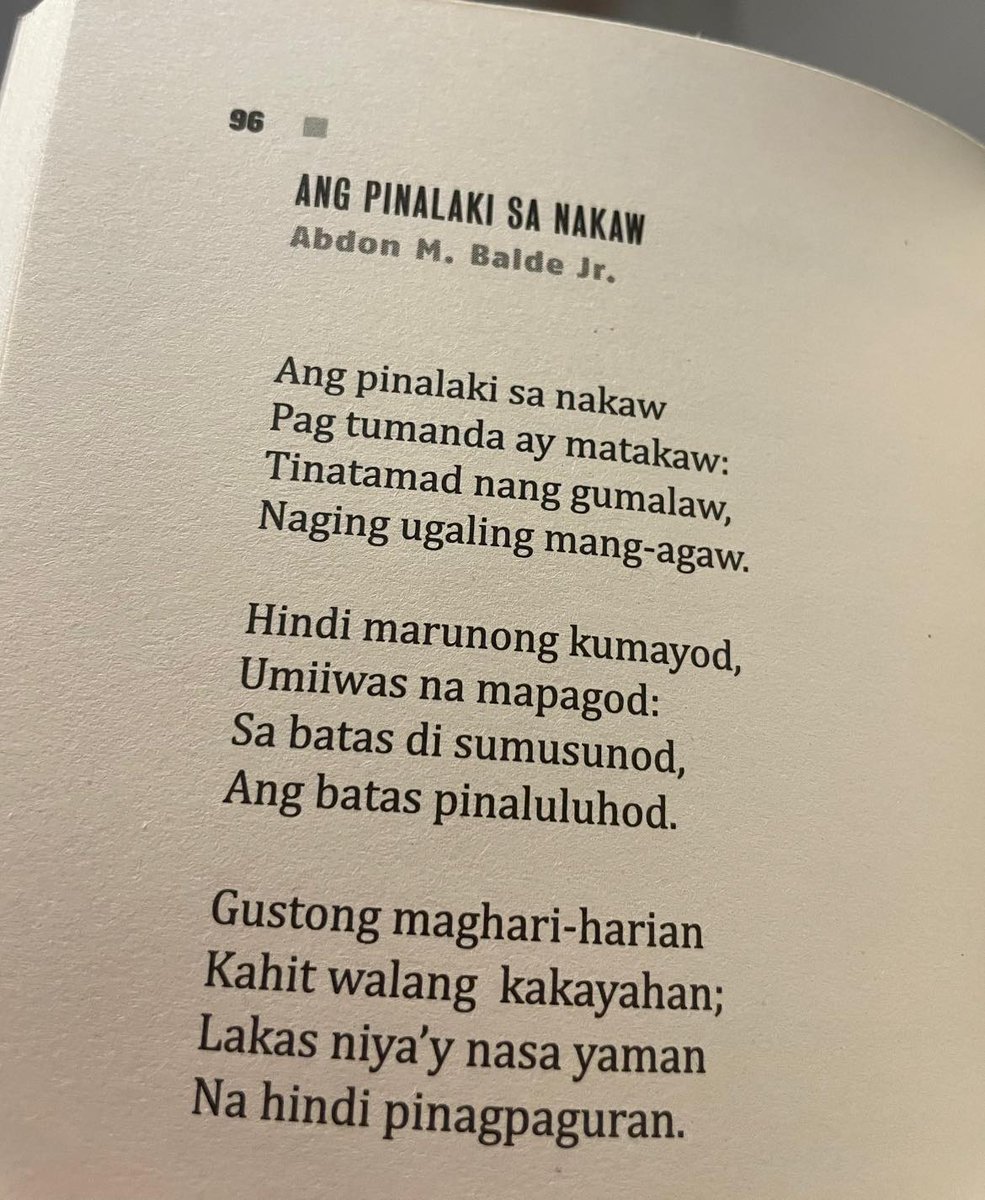 elmstweeet's tweet photo. Ang Pinalaki sa Nakaw / Tula ni Abdon M. Balde Jr. https://t.co/lgqHCrEklQ