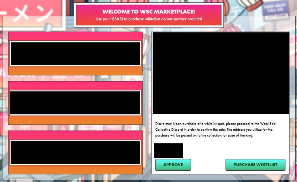 GM! 

Just under 4 hours until our first release.

Join our Discord for updates on the WSC Marketplace. 🍭

discord.com/invite/wabisab…