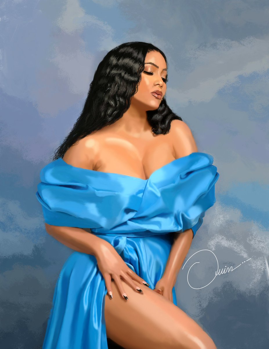Marvis_Quin's tweet photo. Hey, this is my most recent painting I just got done with. Took quite a lotta time but then, its not easy to create the living manifestation of the word "beauty".
Please help retweet.

Painting of Maria Chike 🦋
Blue Maria
Art is on sale... https://t.co/sIi61sv12u