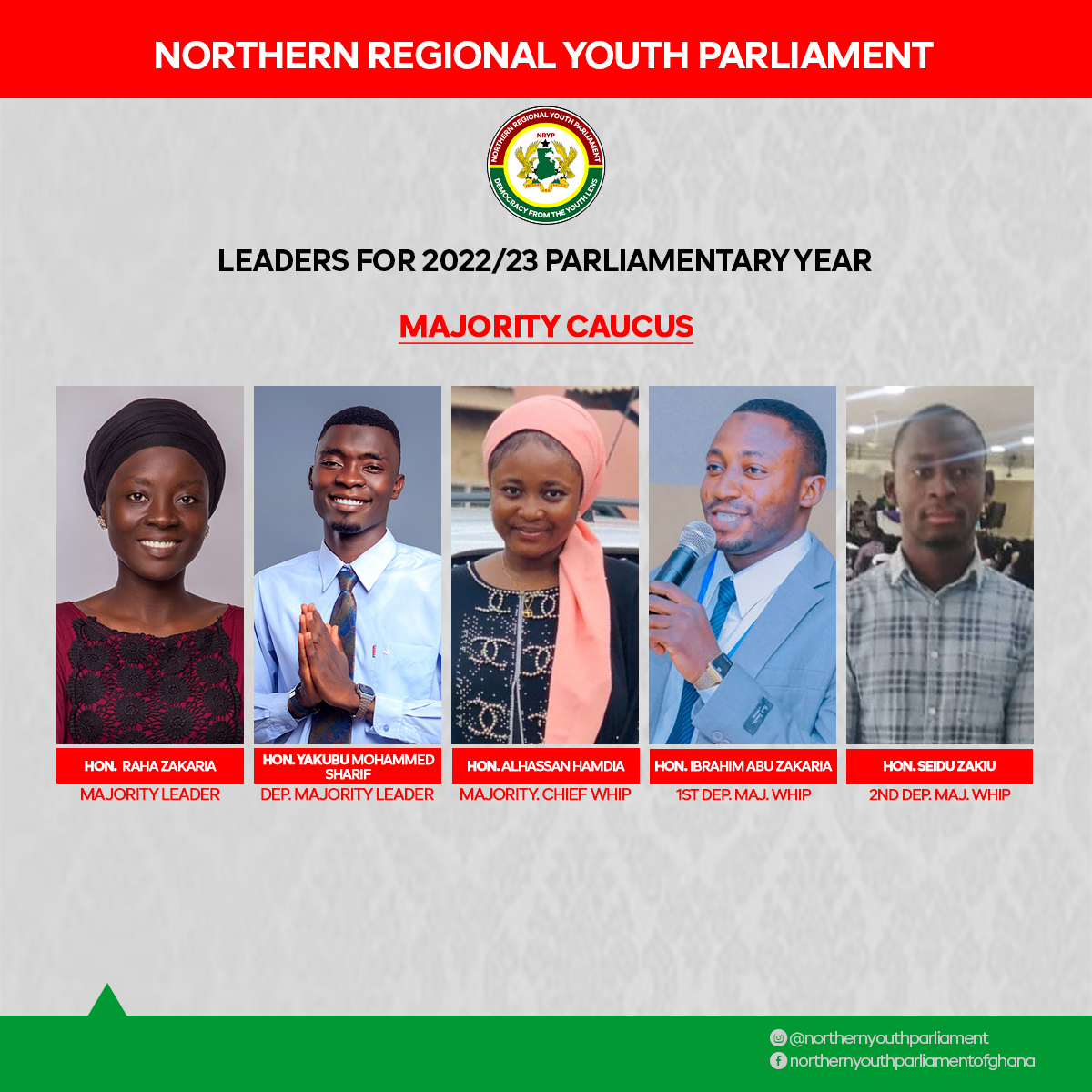 Nrypnorthern's tweet photo. Leadership for the 2022/2023 parliamentary year, NRYP. #NRYP https://t.co/sBgBJBvx9f