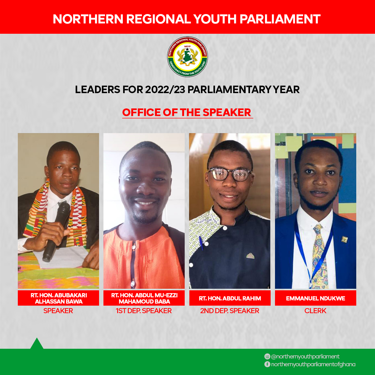 Nrypnorthern's tweet photo. Leadership for the 2022/2023 parliamentary year, NRYP. #NRYP https://t.co/sBgBJBvx9f