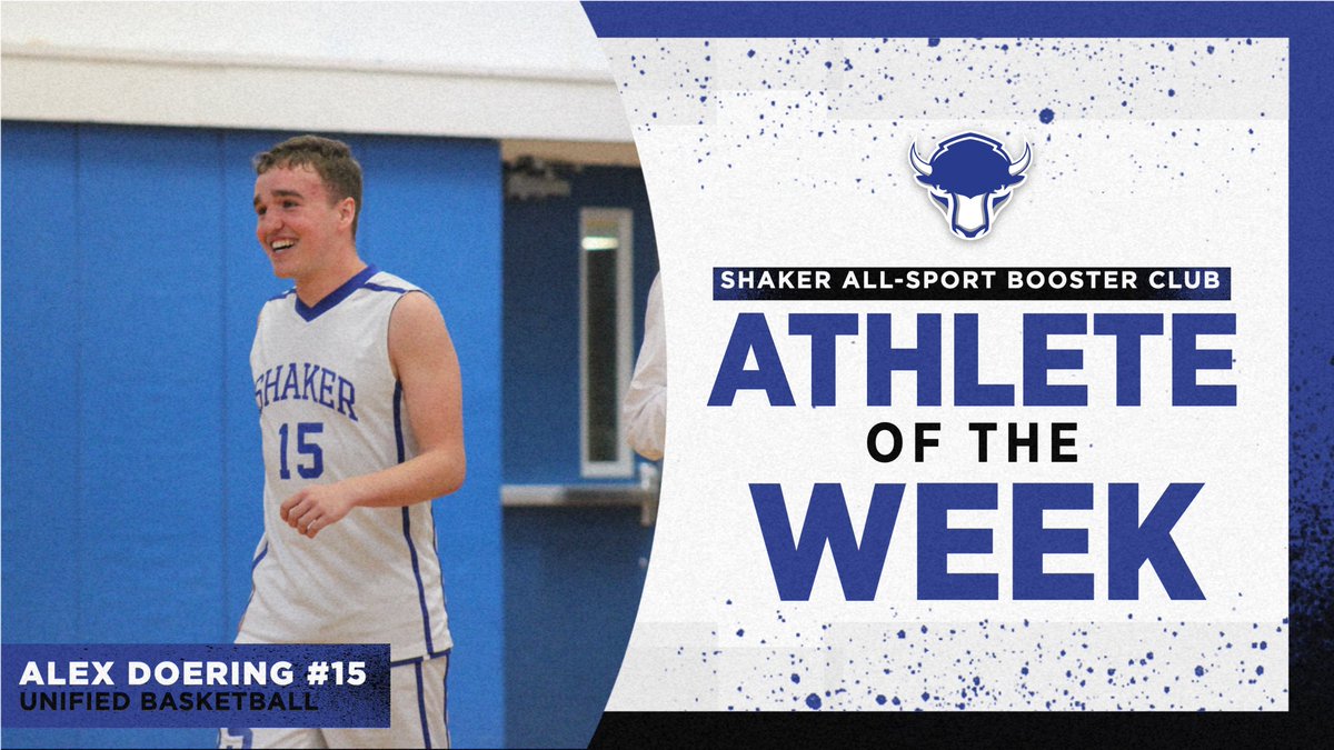 ShakerBlueBison's tweet photo. Congratulations Alex Doering on being named Athlete of the Week! At their home opener, Alex scored an amazing 3 point shot at the beginning of the game. At their next game, Alex was the lead scorer of that game for both teams scoring 13 of the 42 points Shaker scored. https://t.co/7NgS3Ujz9O