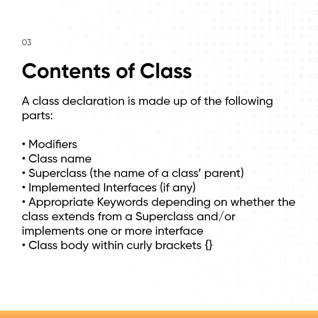Codeyoung_india's tweet photo. In this post you'll learn about class in Java.

A class is a group of objects which have common properties. It is a template or blueprint from which objects are created. It is a logical entity. It can't be physical.

#CodeyoungKnowledge #coders #codeyoung #coding #programming https://t.co/QQAcTVinPe