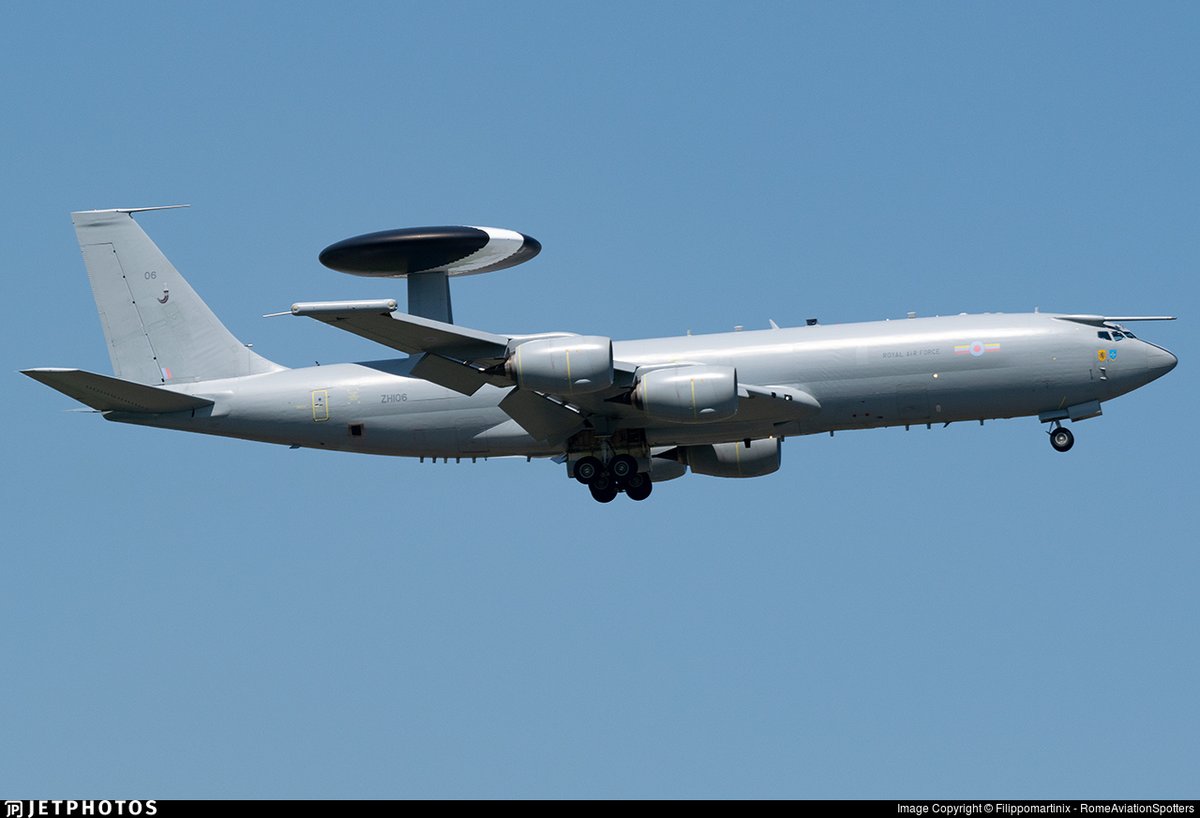 GetToTheChopp11's tweet photo. #PlaneAlert ICAO: #43C3A4 Tail: #ZH106 Flt: #SOLEX01 
Owner: #RoyalAirForce
Aircraft: #Boeing E-3D Sentry
2022/05/16 11:26:34
#E3CF #EyeInTheSky #AWACS #AirborneEarlyWarning https://t.co/9jIqpPSNyR 
https://t.co/R9wC23K5Fc https://t.co/CyYCMMdDVf