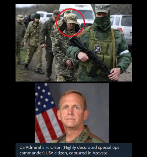 Lucchisius's tweet photo. #US admiral #EricOlson. #USA citizen, caputered in #Azovstal #Mariupol . Confirmed? @nytimes @washingtonpost @NewYorker https://t.co/DhTFGsZdV1