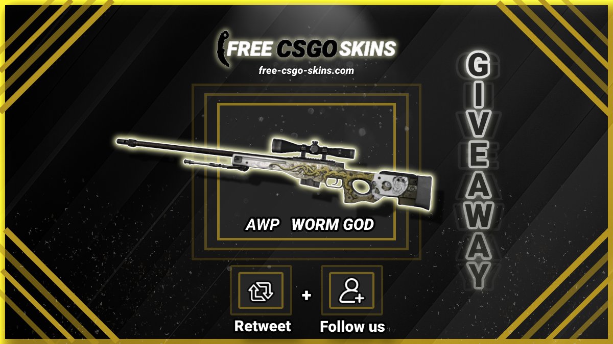 fcsgos's tweet photo. 💰AWP Worm God Giveaway 

➡️To enter

✅Explore our FREE codes https://t.co/LOWikwyhoL
✅Follow @fcsgos
✅Like + Retweet 
✅Tag 2 friends
🎟️Bonus - Use any of our codes on our website.

Winner in 5 days ⌛️ #GoodLuck
#CSGO #CSGOGiveaway #freecsgoskins #FCSGOS https://t.co/oPkxywZDrb